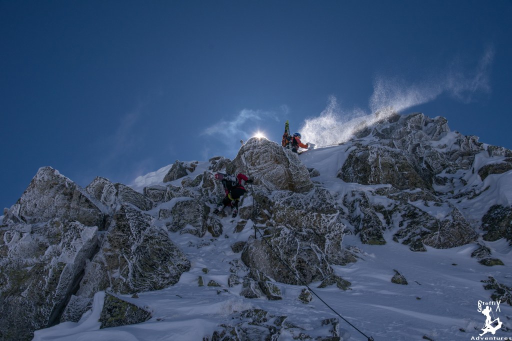Winterklettersteig bei Kaiserwetter